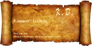 Kammer Diána névjegykártya